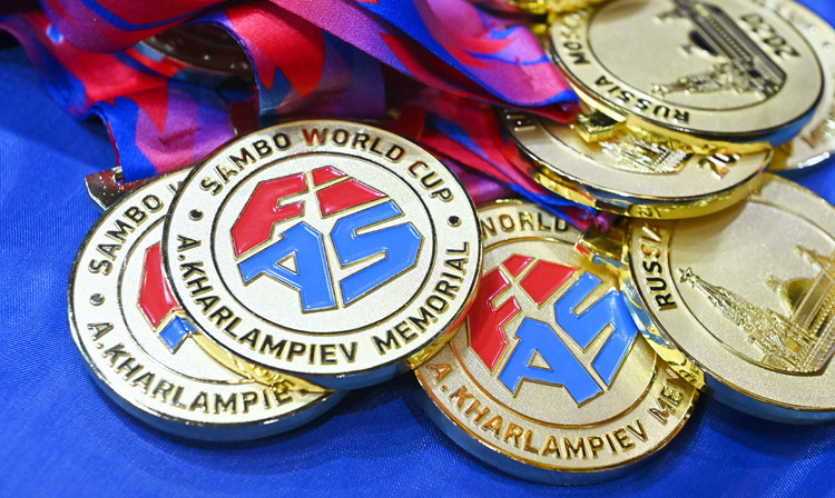 Russia claimed 12 of the 14 gold medals on offer on day two of the Sambo World Cup in Moscow, named the Kharlampiev Memorial Tournament ©FIAS
