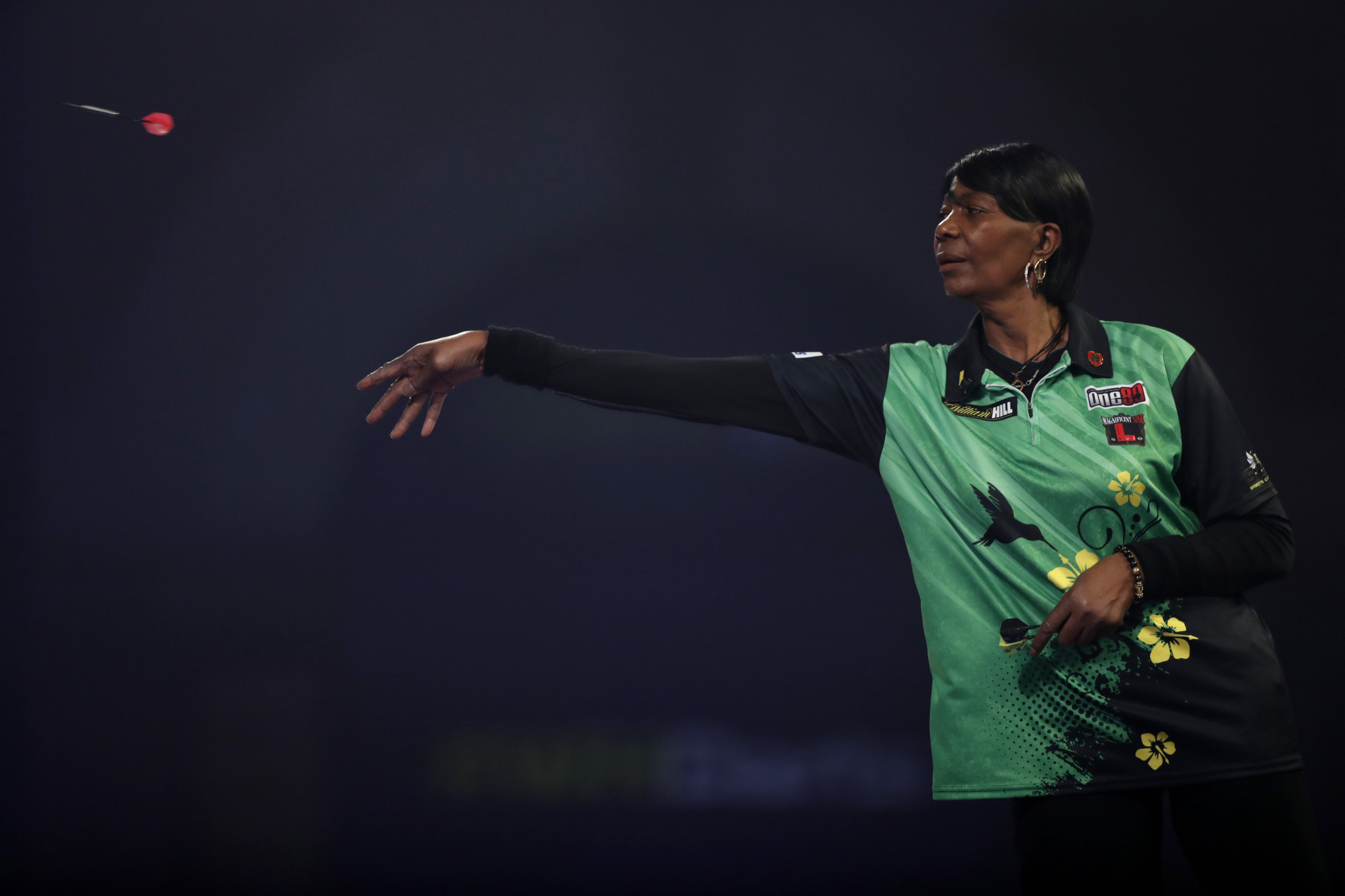 England's Deta Hedman was defeated by compatriot Andy Boulton as she aimed to follow in the footsteps of Fallon Sherrock as a female winner of a match at the PDC World Darts Championship ©Getty Images