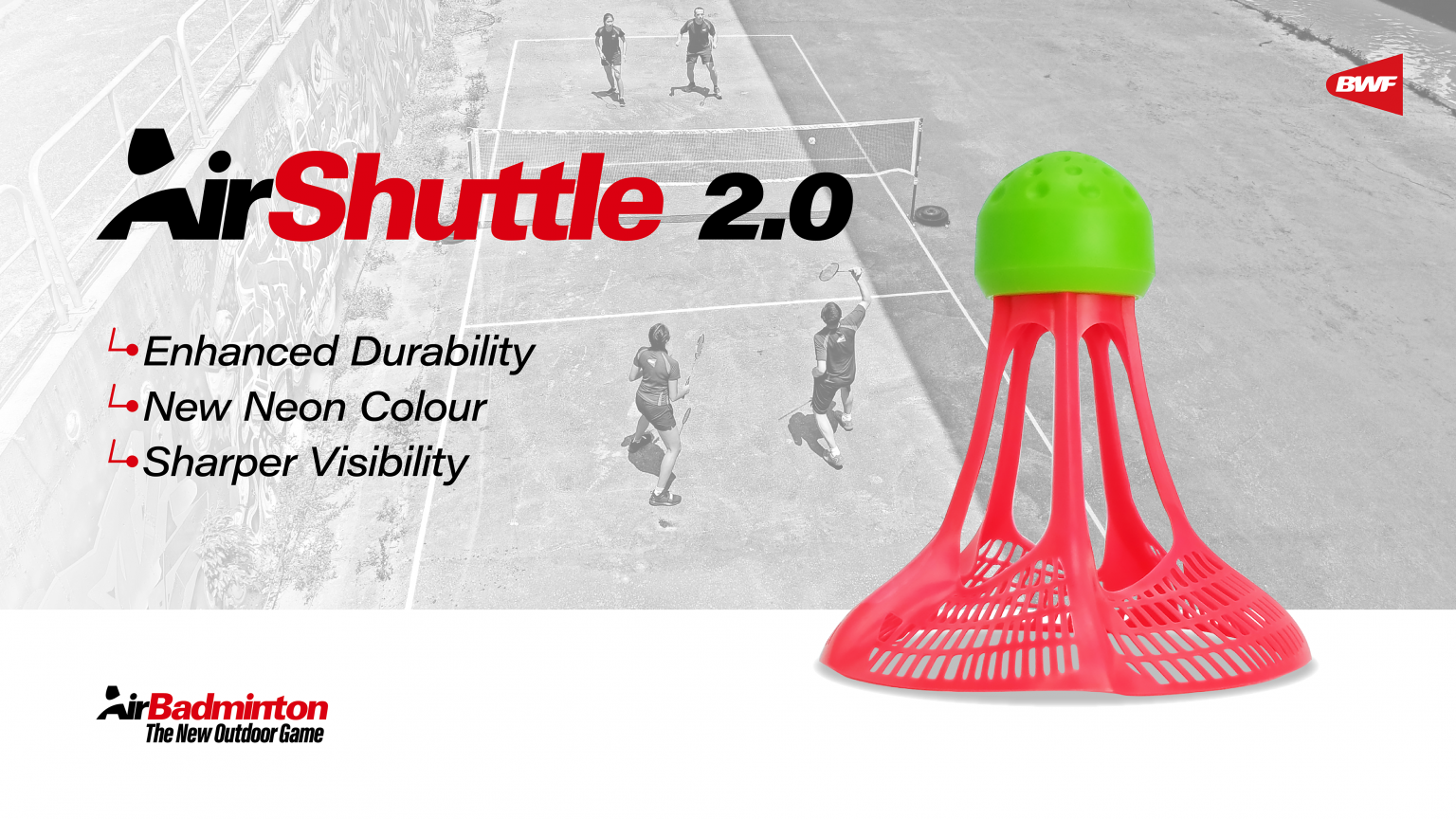 AirShuttles New Outdoor Badminton Shuttle BWF Approved 1Tube Airbadminton 3pcs 