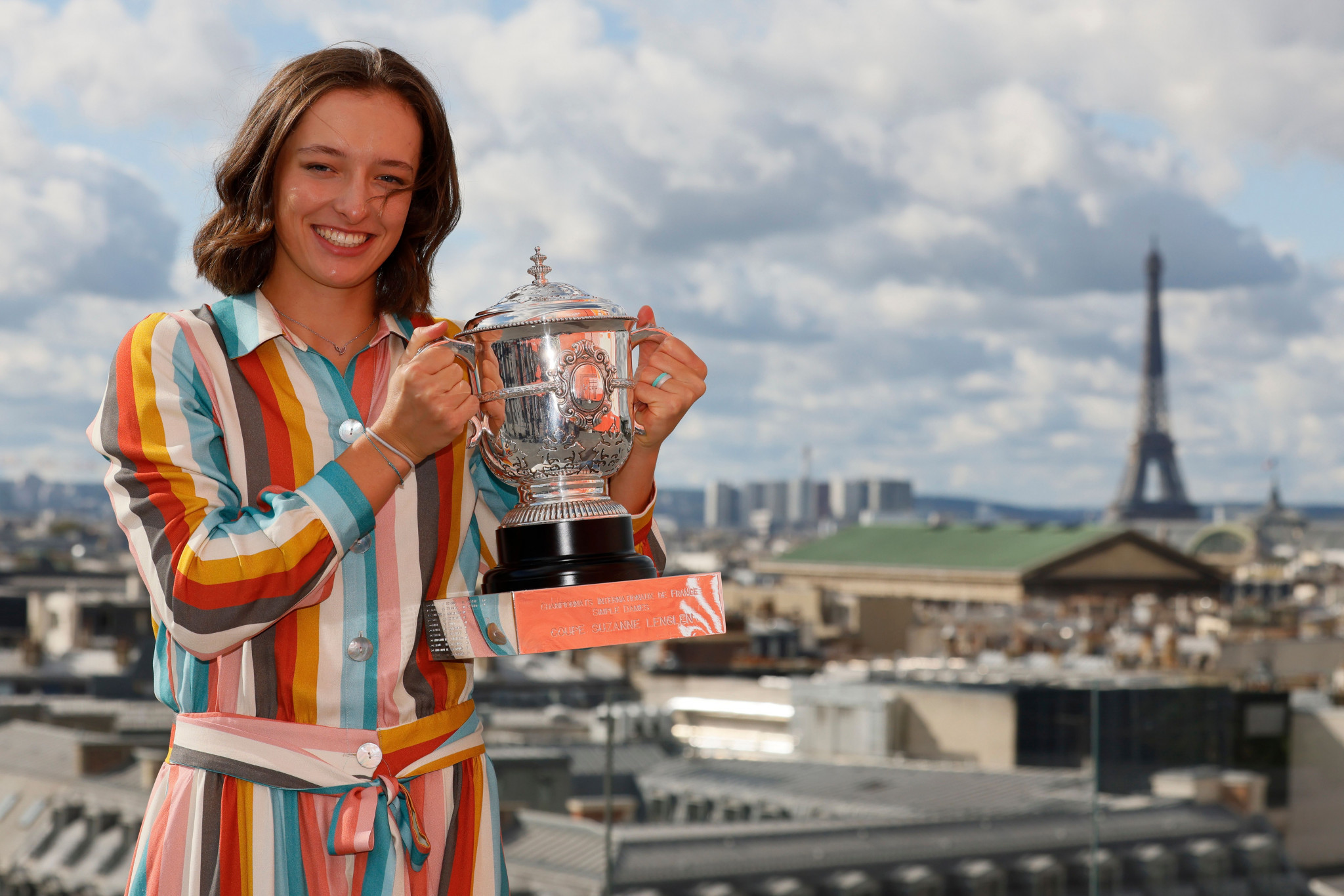 Iga Świątek was named as the WTA Most Improved Player of the Year after capturing the French Open crown ©Getty Images