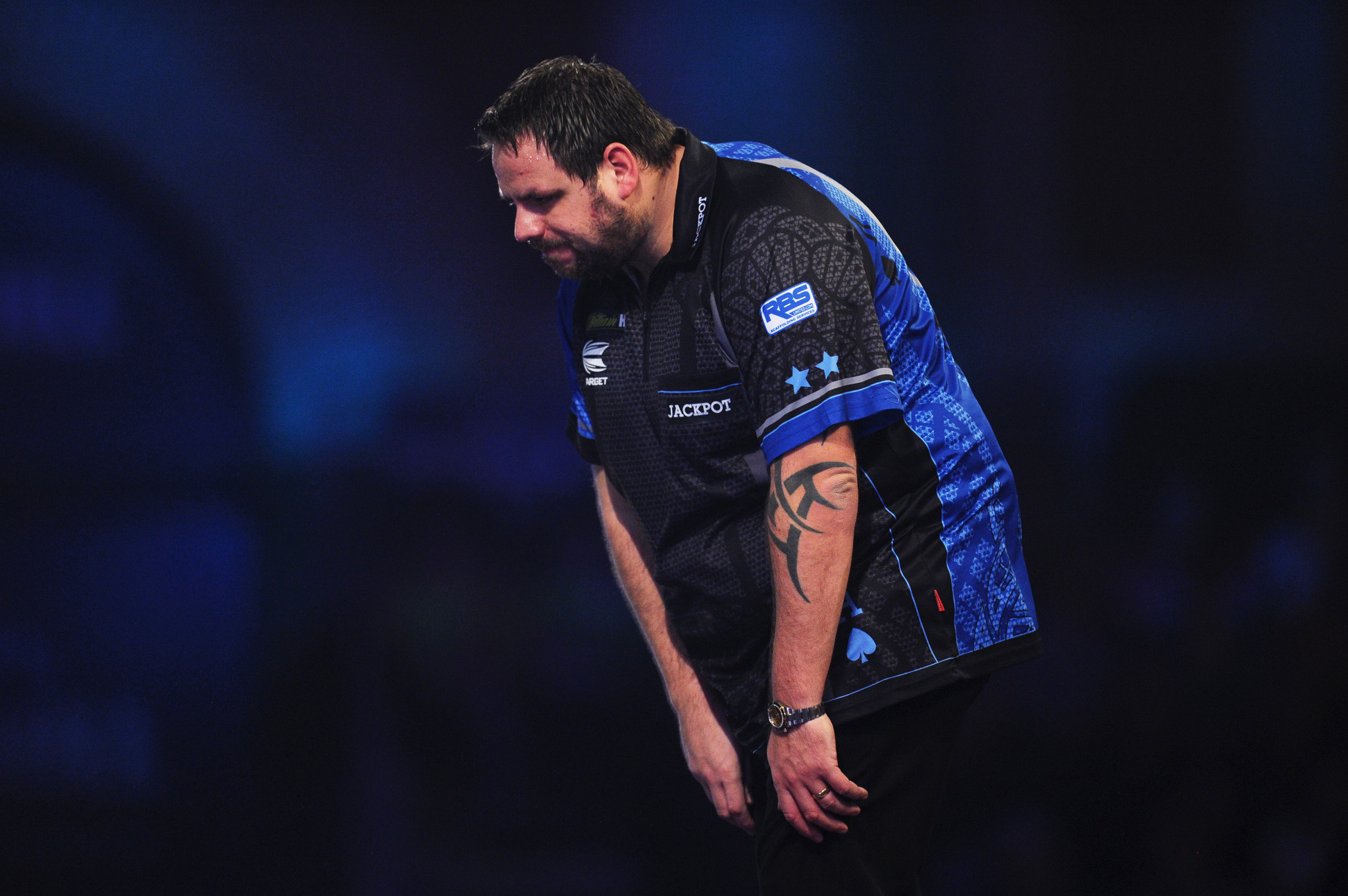 Two time champion Adrian Lewis was left disappointed after a surprise loss to American qualifier Danny Baggish today ©Getty Images
