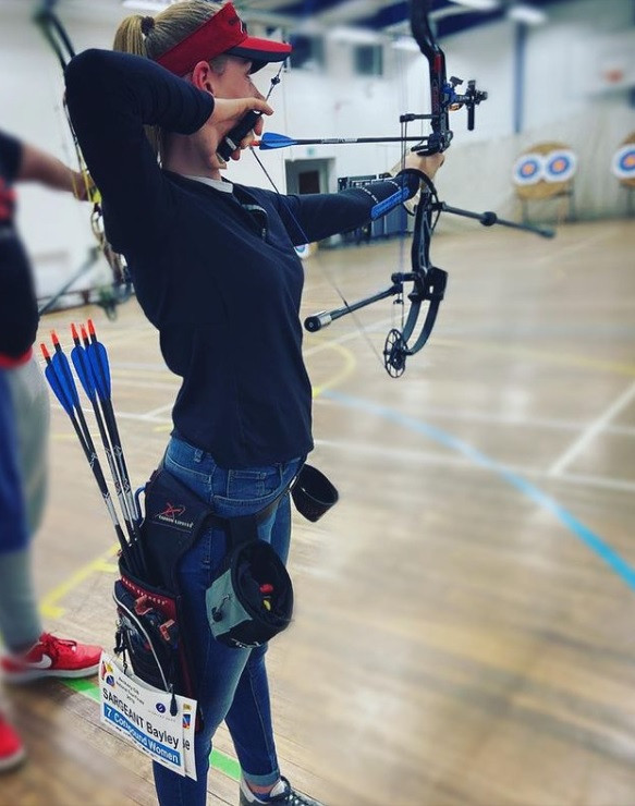 Britain's Bayley Sargeant won the women's compound category with an impressive score of 595 points ©Instagram
