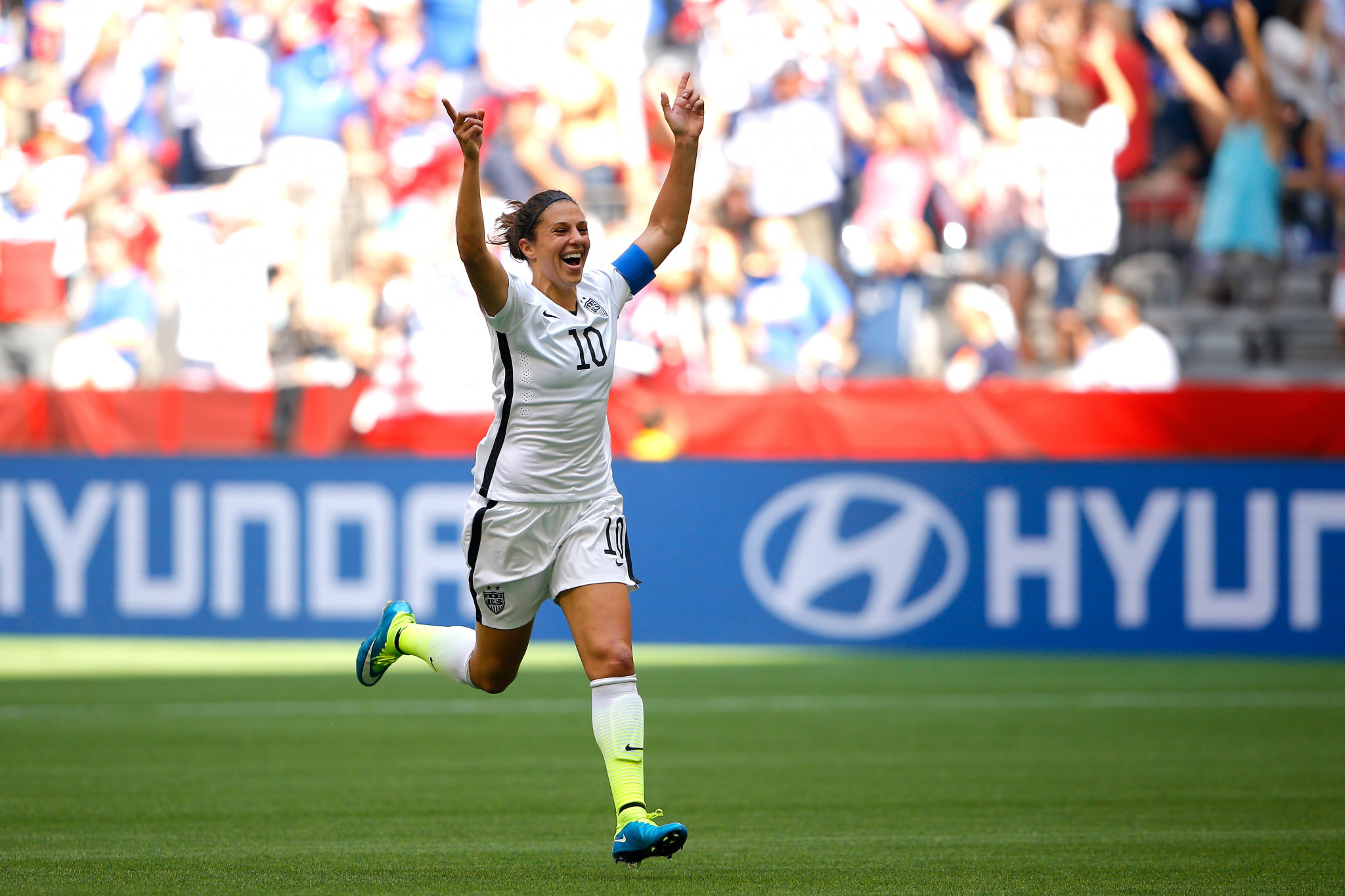 The 2015 World Cup final was arguably the finest hour of Carli Lloyd's career, as she scored a hat-trick inside 16 minutes ©Getty Images