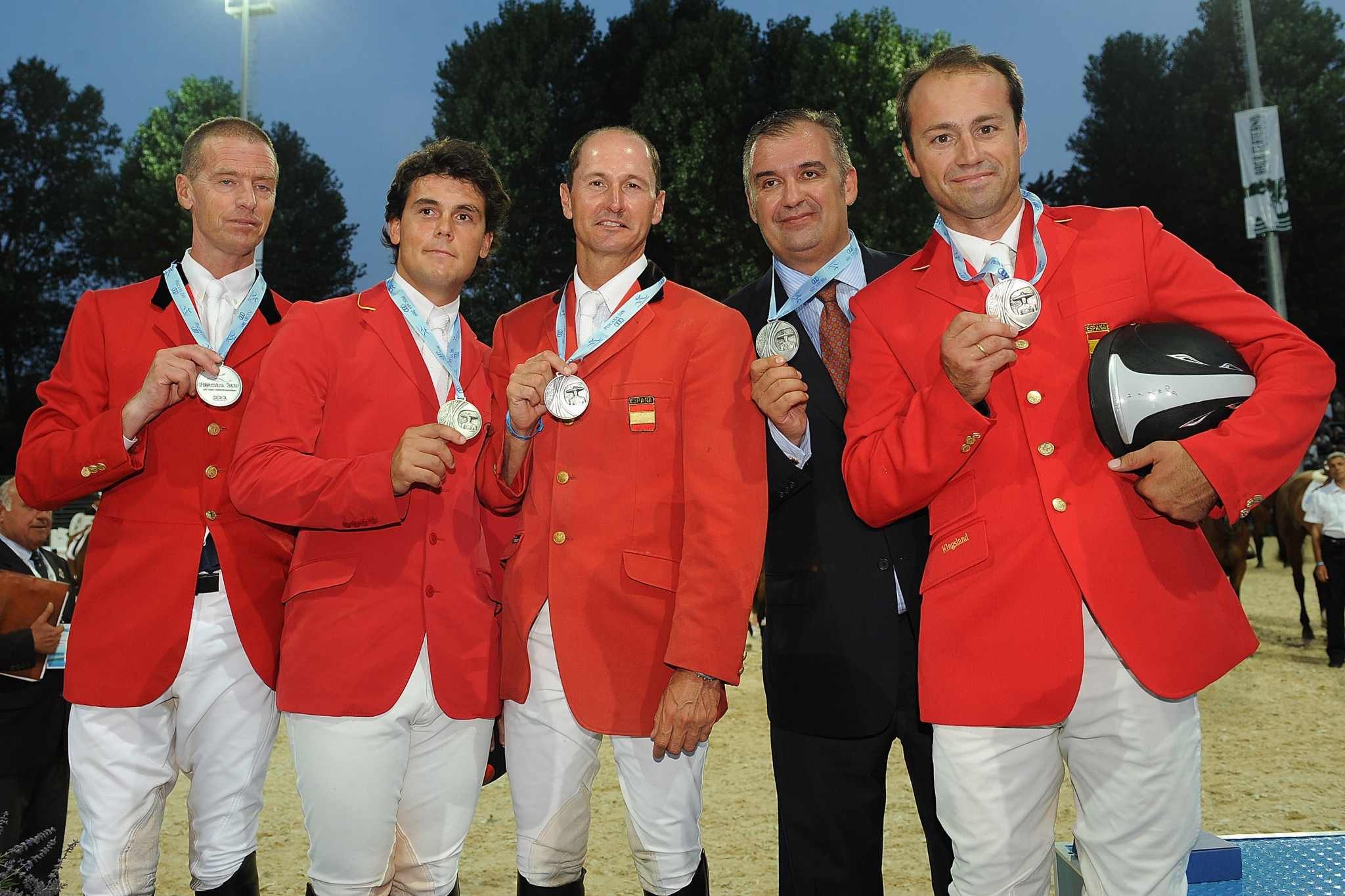 Marco Fuste, in black, joins FEI after 14 years as Spanish jumping team's Chef d’Equipe ©Getty Images