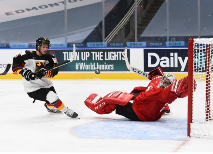Germany demonstrated their resilience to see off a plucky Swiss side in Edmonton ©IIHF