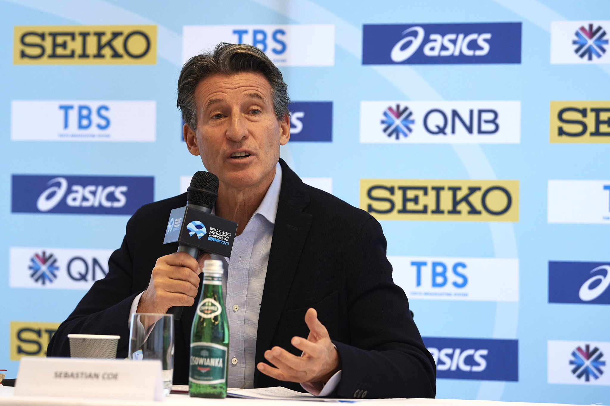 Sebastian Coe claimed curbing the development of high-tech footwear would "suffocate innovation" ©Getty Images