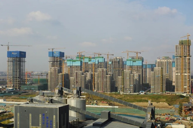 The topping out construction of the Village was completed in November ©Hangzhou 2022