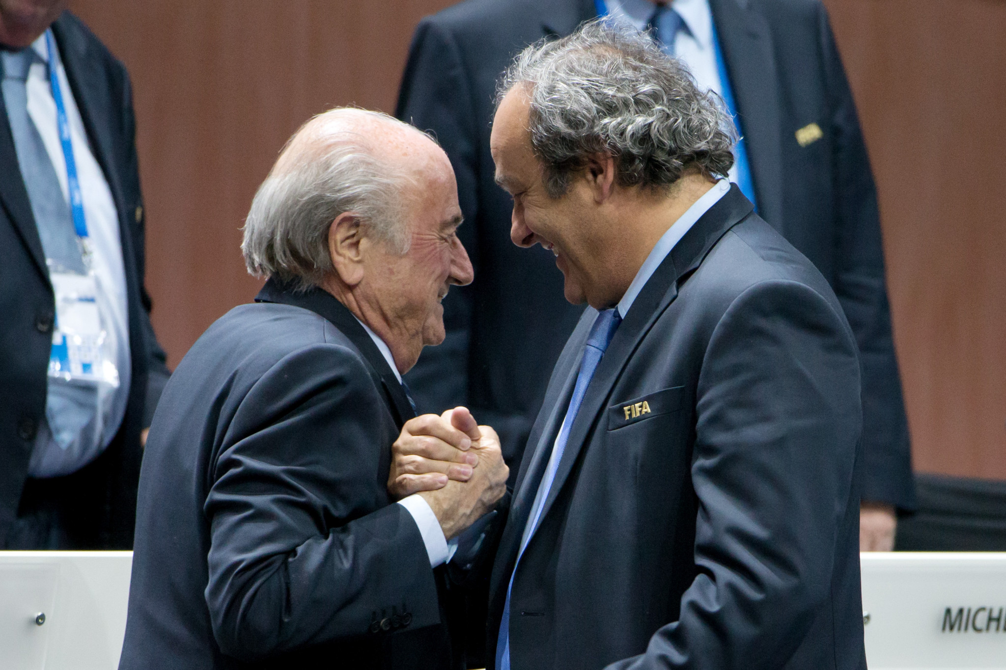 Sepp Blatter, left, and Michel Platini were banned from football in December 2015 ©Getty Images