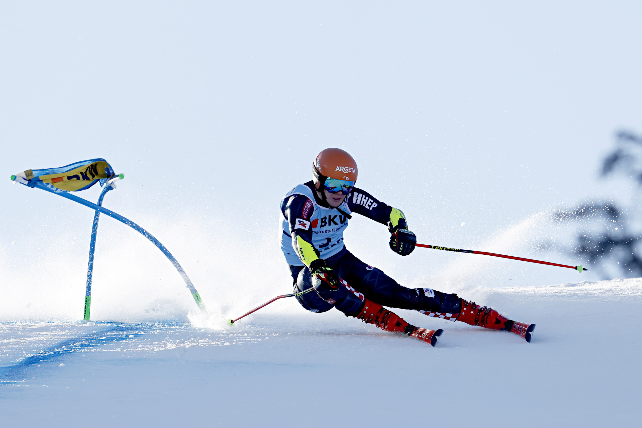 Croatia’s Filip Zubcic finished as the runner-up in the first of two giant slalom races ©Getty Images