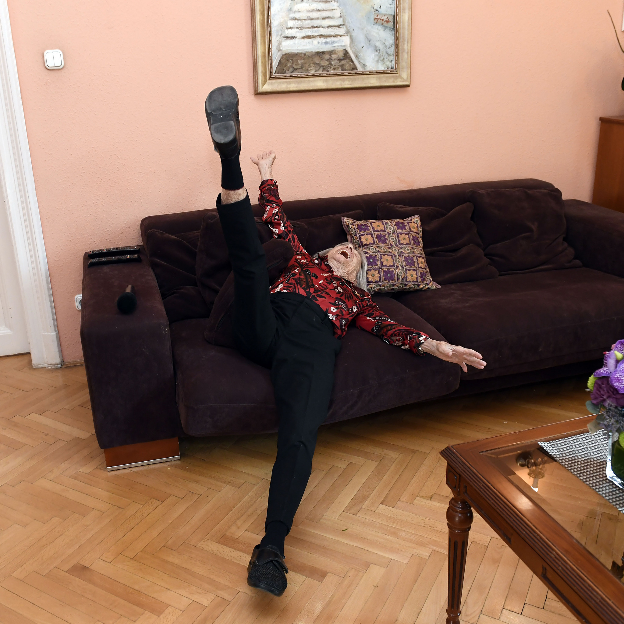 Ágnes Keleti shows that she still has the moves as she turns 100 ©Hungarian Olympic Committee