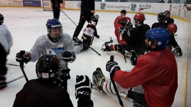 An ice sledge hockey development camp was declared a success in November 