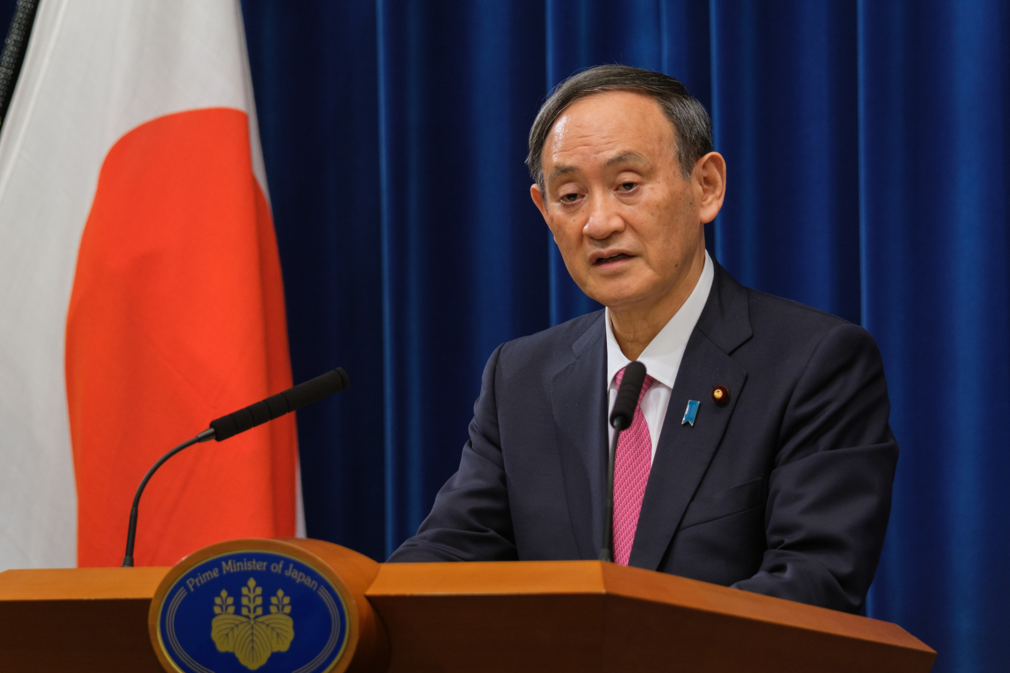 Japanese Prime Minister Yoshihide Suga is poised to declare a state of emergency in Osaka, Kyoto and Hyogo prefectures ©Getty Images
