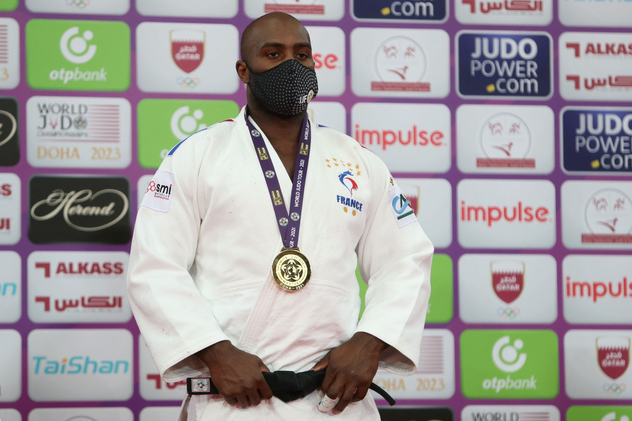 Teddy Riner won gold at the IJF World Judo Masters in Doha ©Getty Images