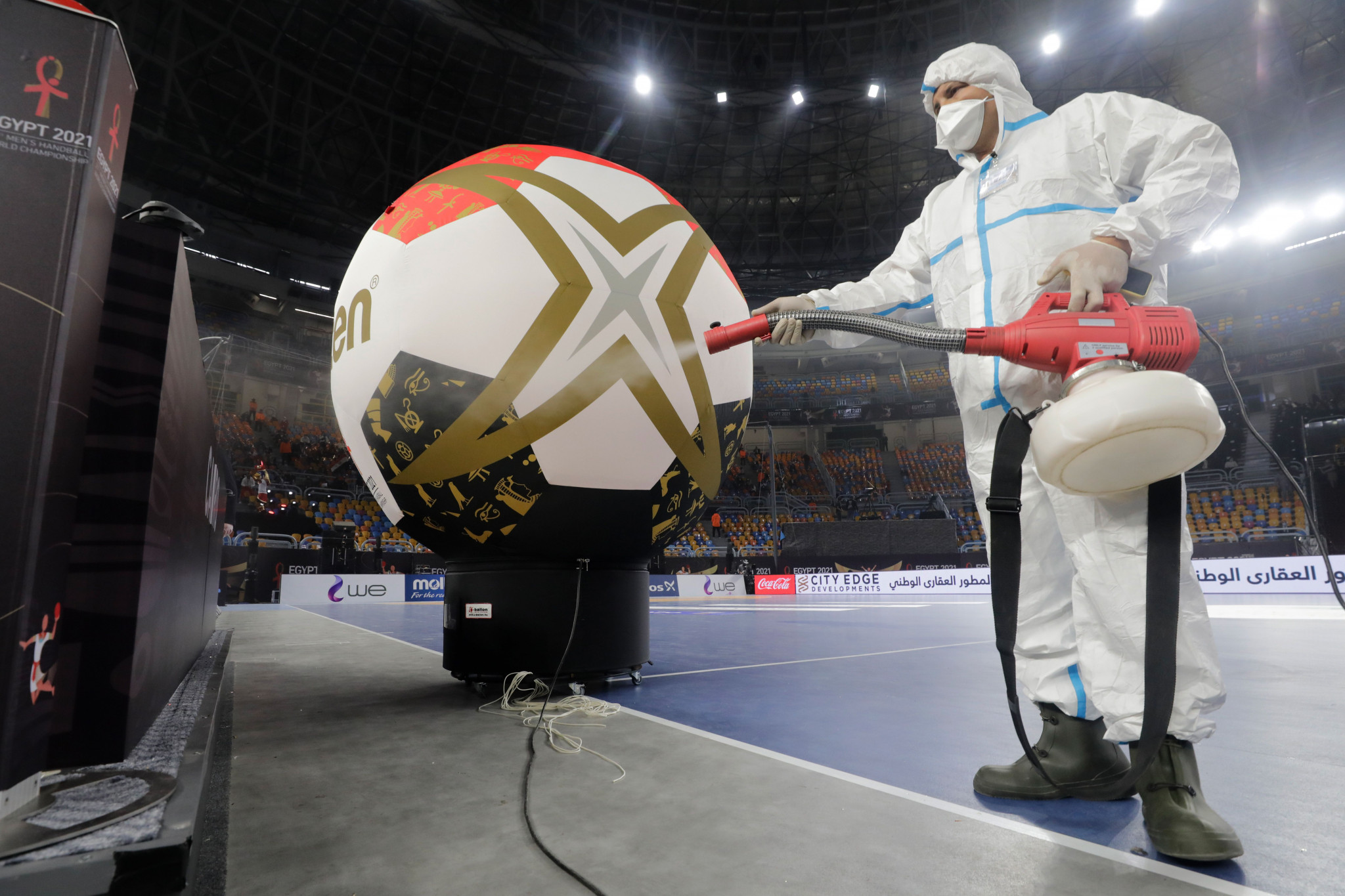 The Men's Handball World Championship has begun with anti-virus measures in place in Egypt  ©Getty Images