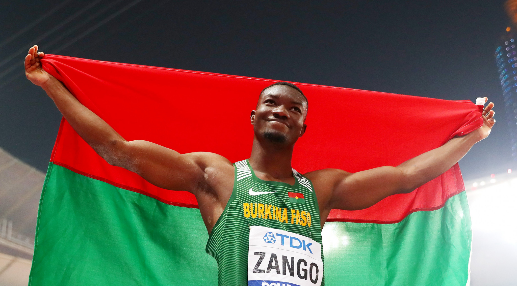 Hugues Fabrice Zango has set a new indoor triple jump world record ©Getty Images