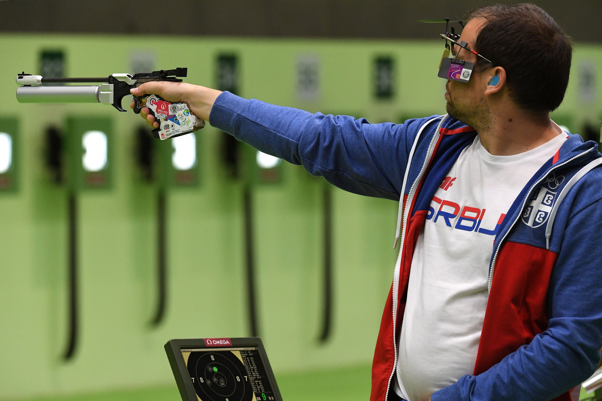 Tokyo 2020 Olympic silver medallist Damir Mikec contributed to Serbia's second gold of the Grand Prix in Osijek in the men's team air pistol ©Getty Images