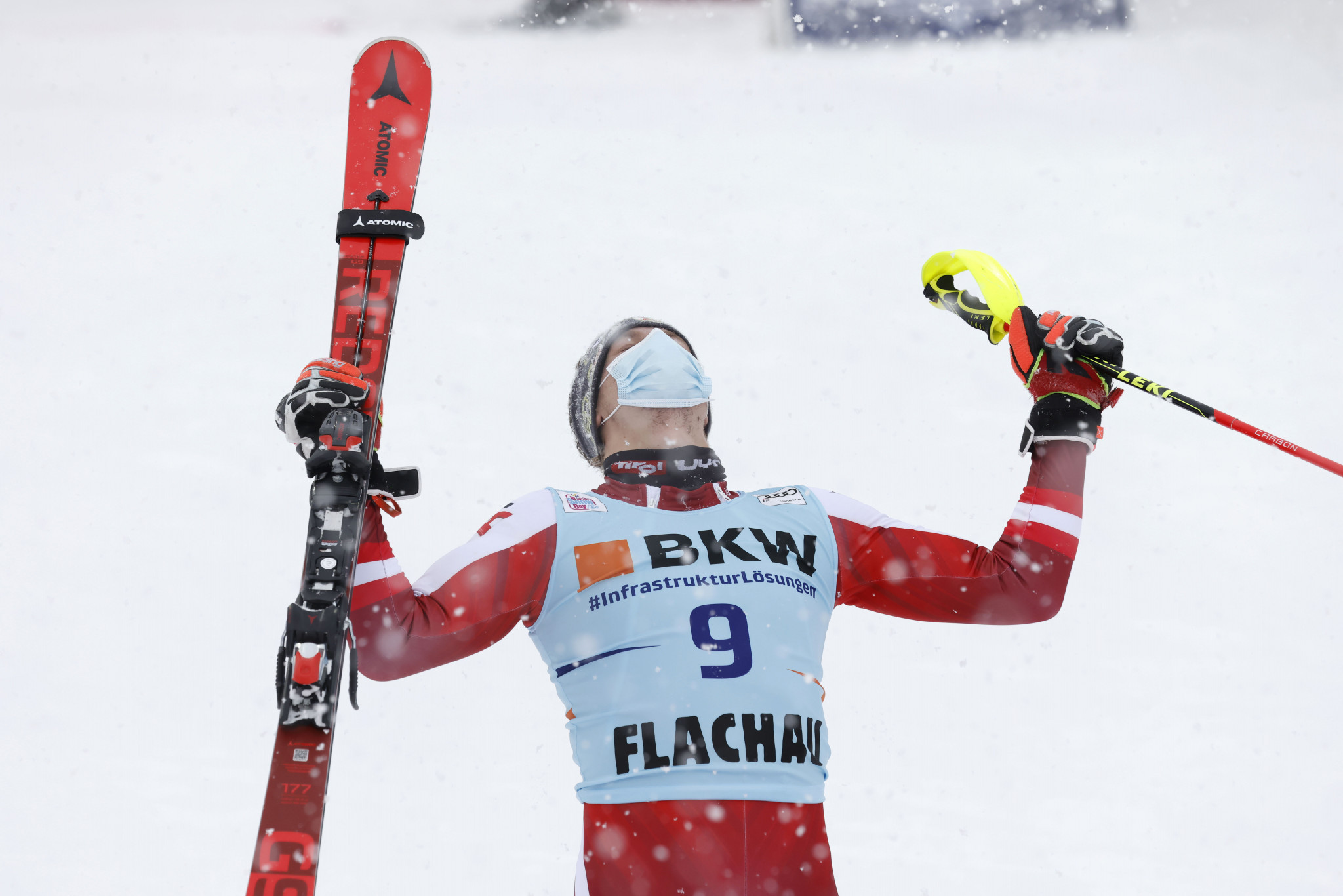 Manuel Feller recorded a maiden World Cup victory in Flachau ©Getty Images