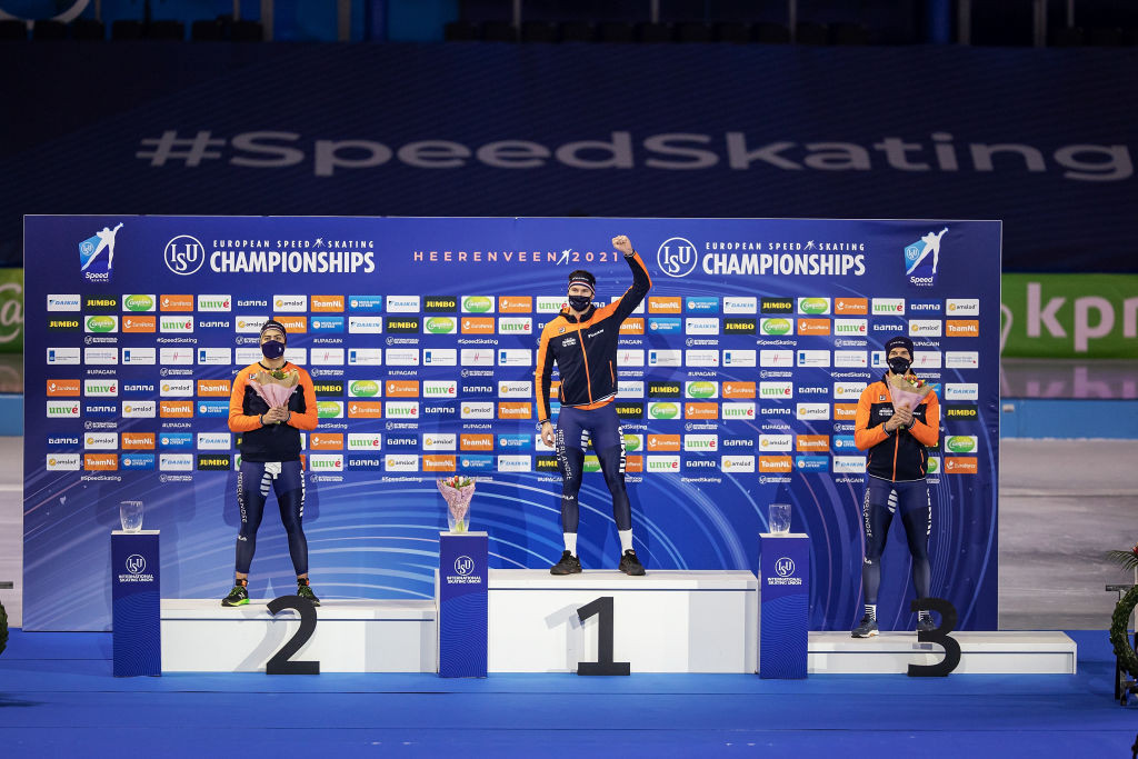 The Netherlands claimed clean sweeps in the men's and women's 1000m sprint events on day one of the European Speed Skating Championships ©ISU