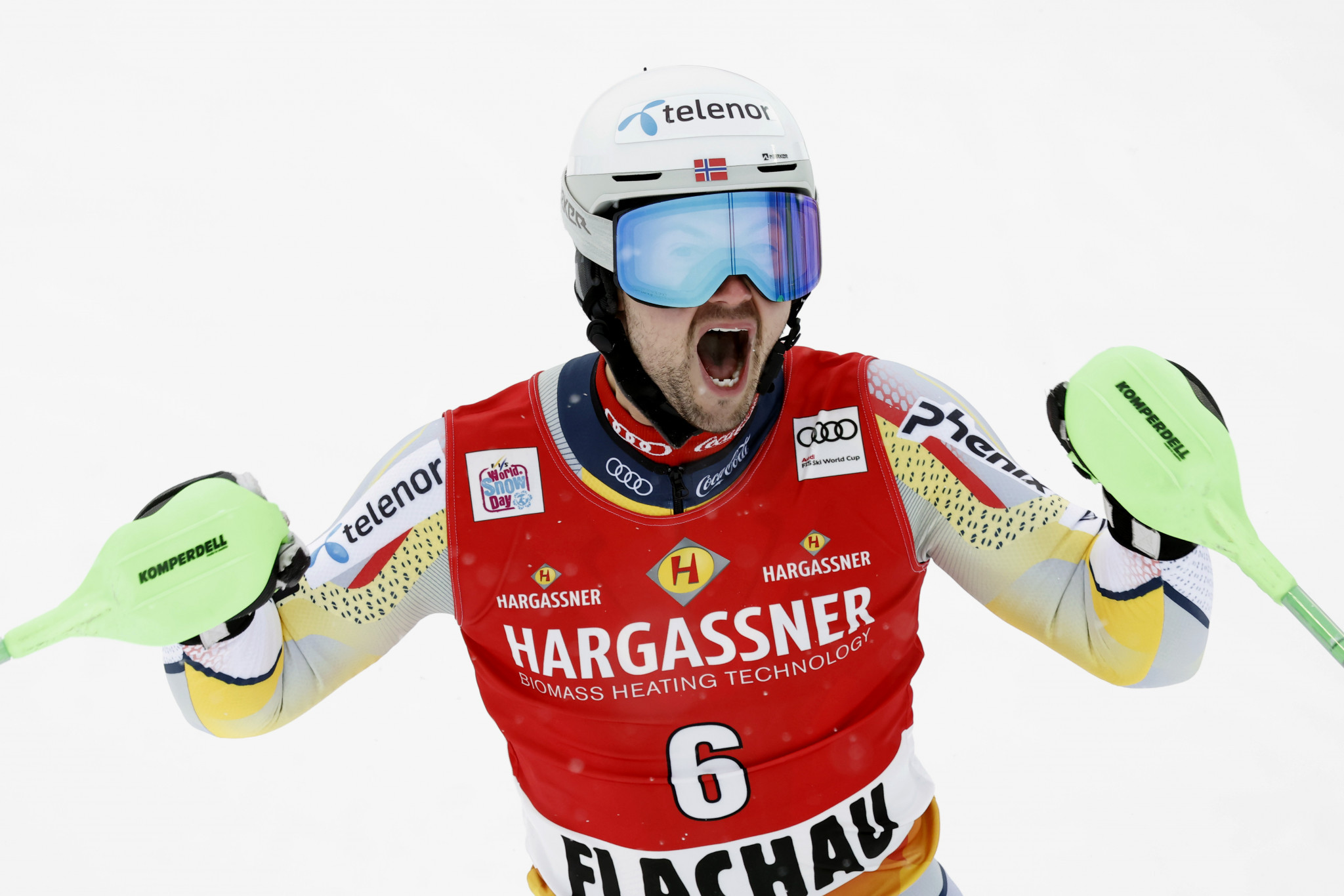 Sebastian Foss-Solevåg secured his first Alpine Ski World Cup victory in Flachau ©Getty Images