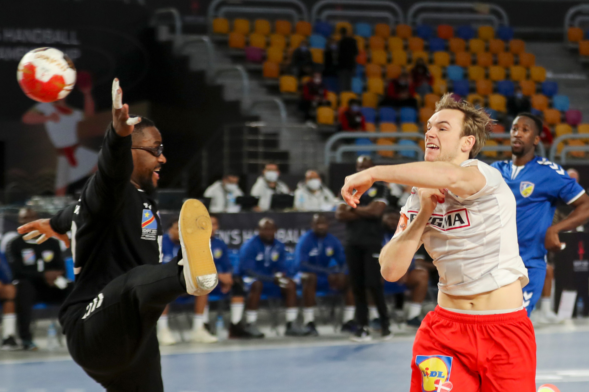 World champions Denmark comfortably beat DR Congo in Group D of the IHF Men's World Handball Championship in Egypt ©Getty Images