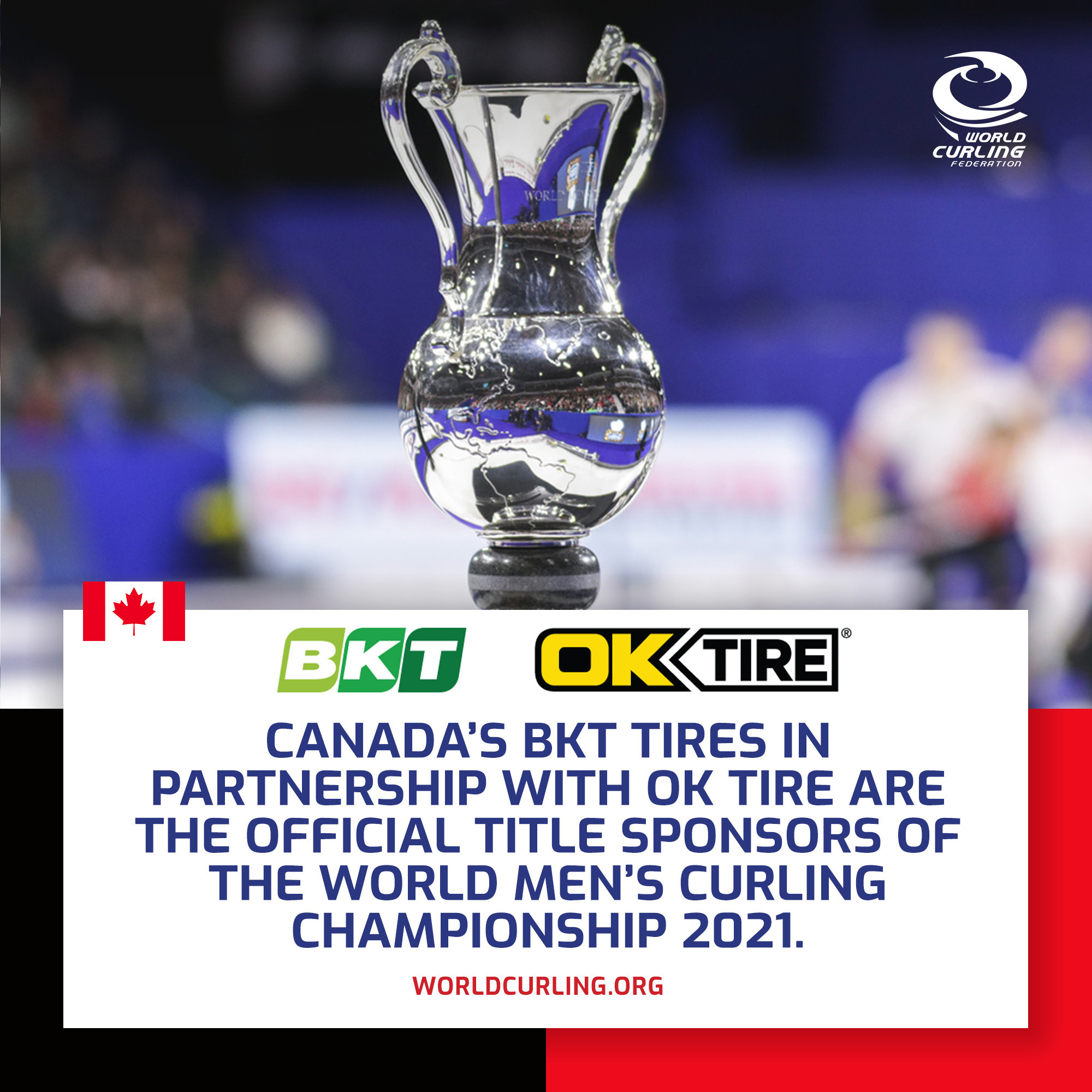 BKT Tires and OK Tire named as title sponsors for 2021 World Men's Curling Championship