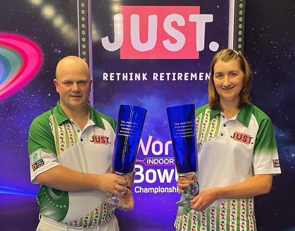 Forrest and Anderson claim mixed pairs title at World Indoor Bowls Championships
