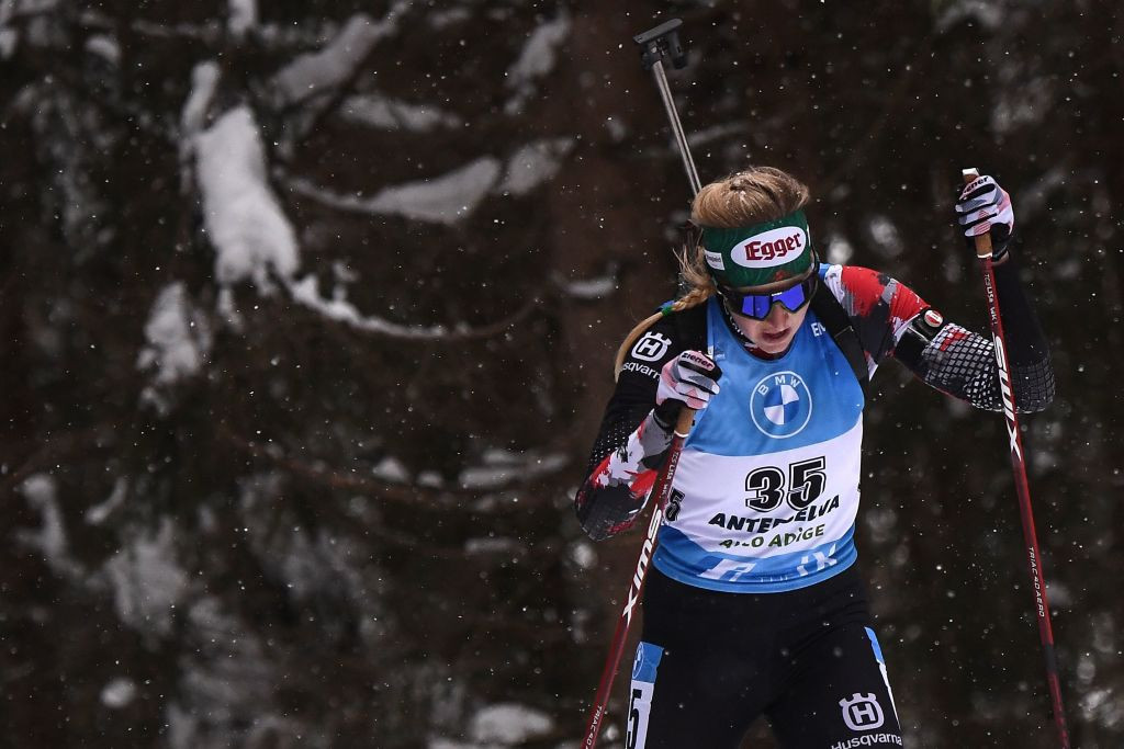 Lisa Theresa Hauser won the women's individual race in the Italian resort ©Getty Images