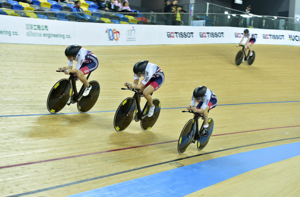 Britain's women's team pursuit squad produced the fastest time in qualifying