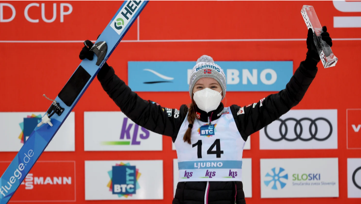 Eirin Maria Kvandal earned her first FIS Ski Jumping World Cup win 