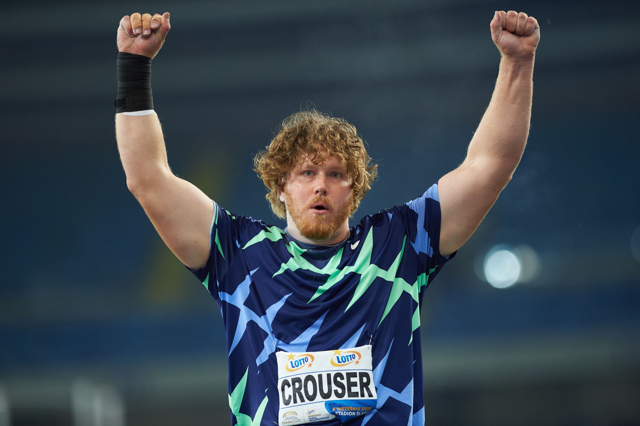 Ryan Crouser set a new indoor shot put world record with a 22.82m hurl ©Getty Images