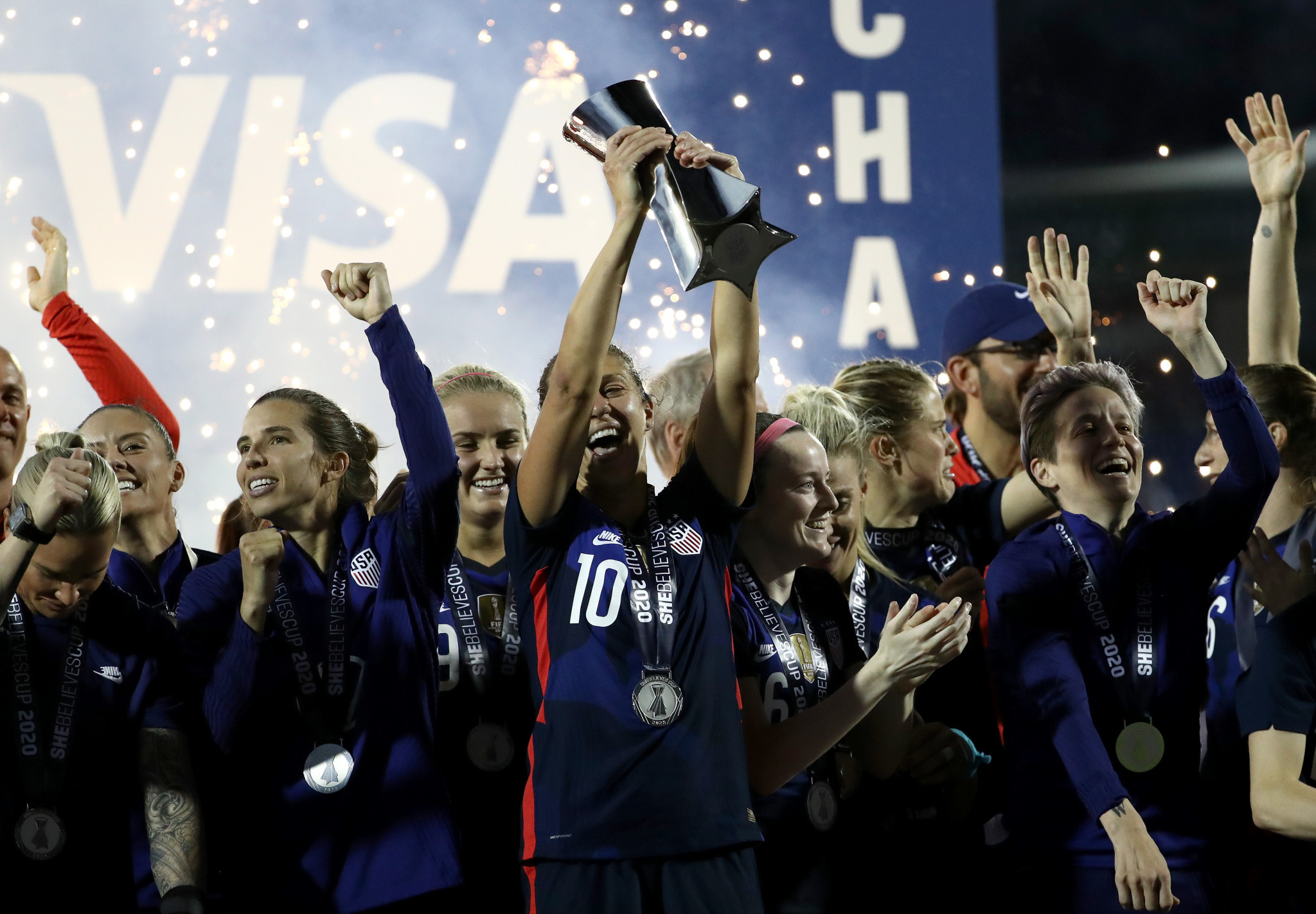 The United States won last year's edition of the SheBelieves Cup ©Getty Images