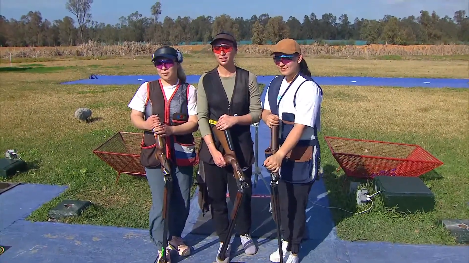 Russia enjoyed a podium clean sweep in the women's event ©/YouTubeISSF