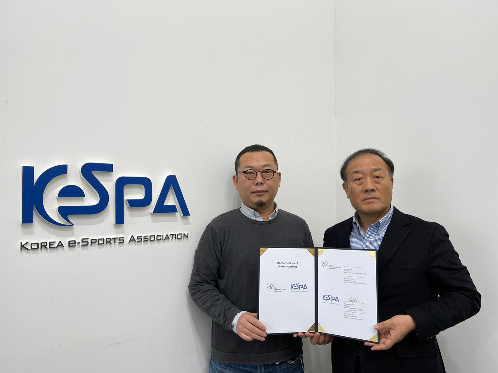 The Korean Electronic Sports Association signed a MoU with the Asian Electronic Sports Federation ©AESF 