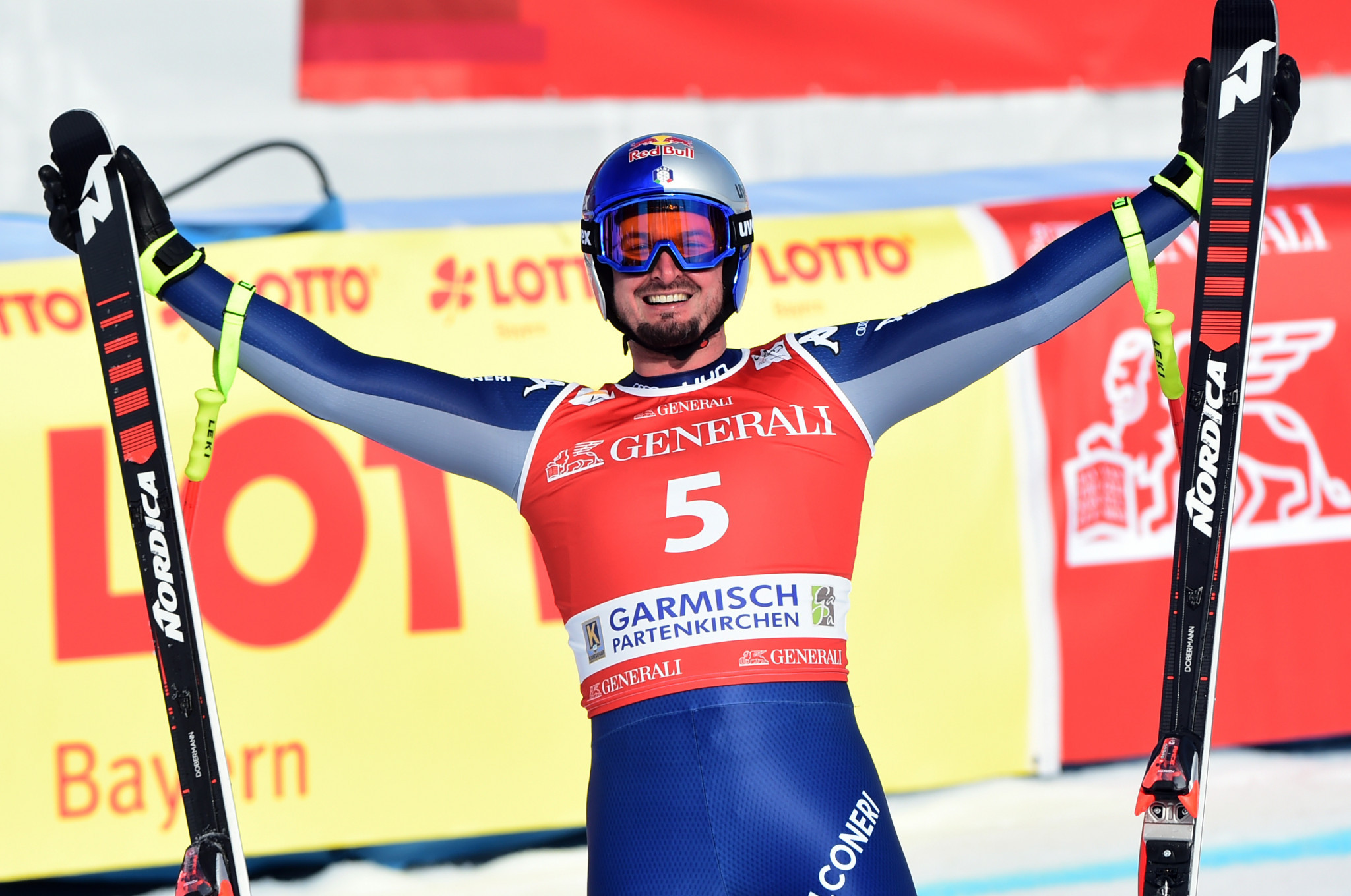 Dominik Paris of Italy boosted his hopes of claiming gold in Cortina with downhill victory at the Alpine Ski World Cup in Garmisch-Partenkirchen ©Getty Images