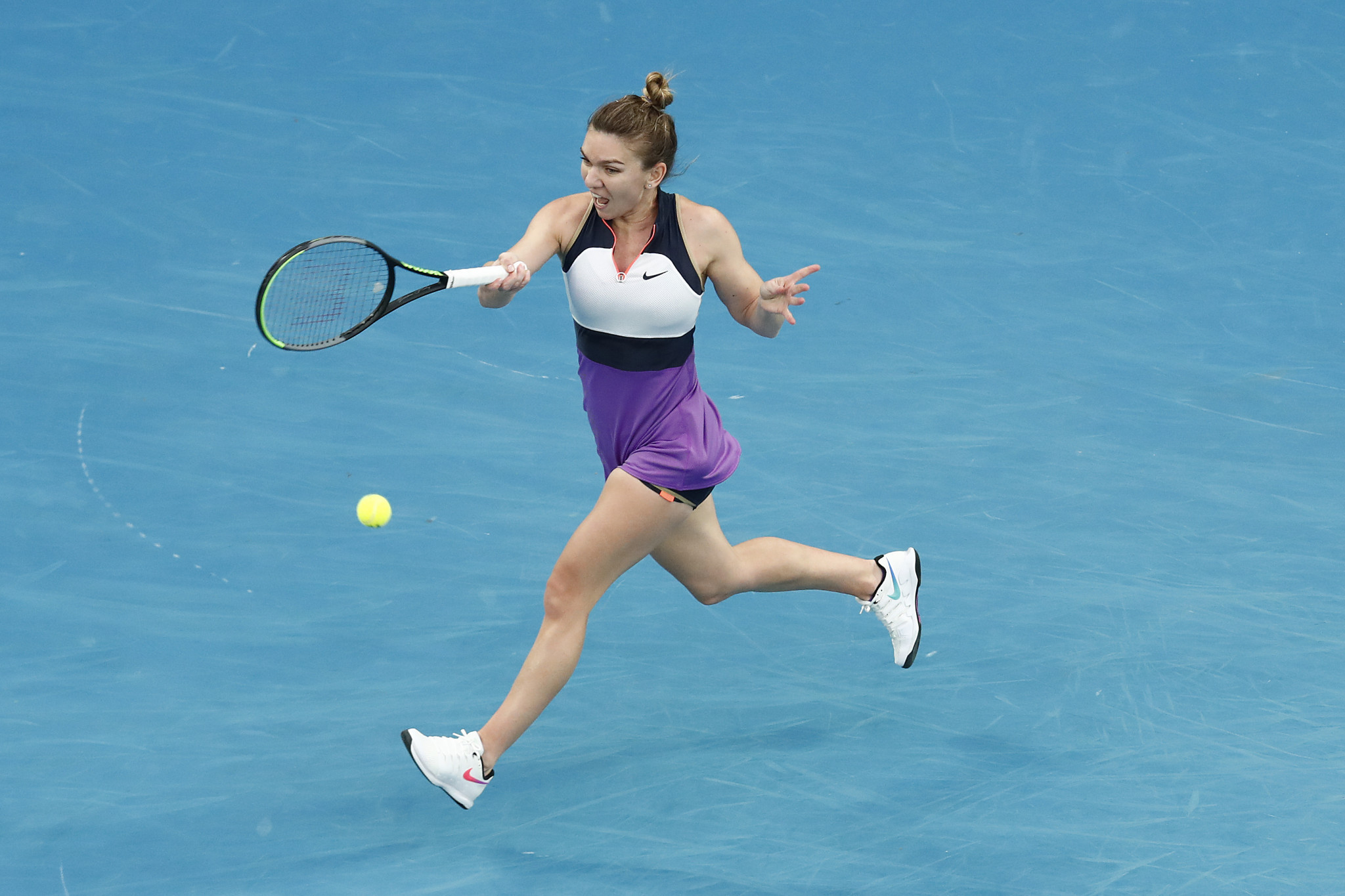 Women's second seed Simona Halep was a convincing winner during the first match of the night session on the Rod Laver Arena ©Getty Images