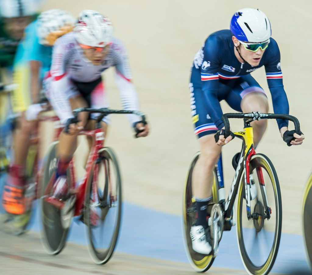 France's Thomas Boudat clinched the overall men's omnium title by winning the final event