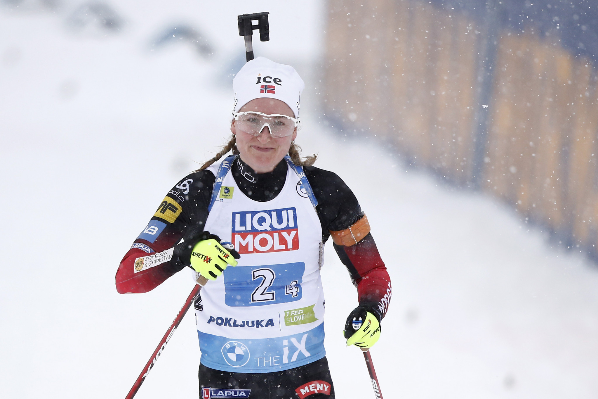 Marte Olsbu Røiseland completed the final leg for the Norwegian team ©Getty Images