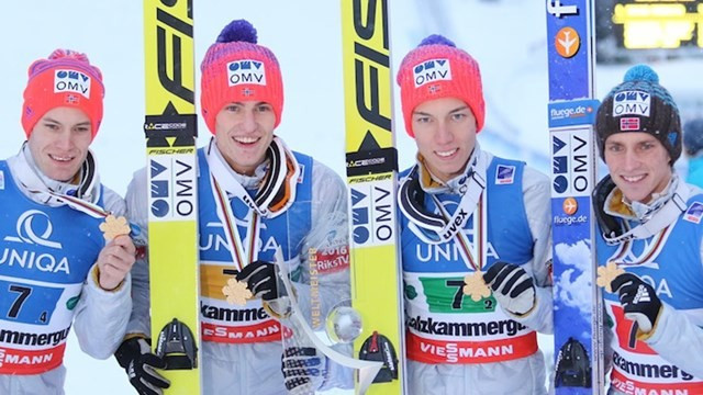 Norway easily secure team title at Ski Flying World Championships