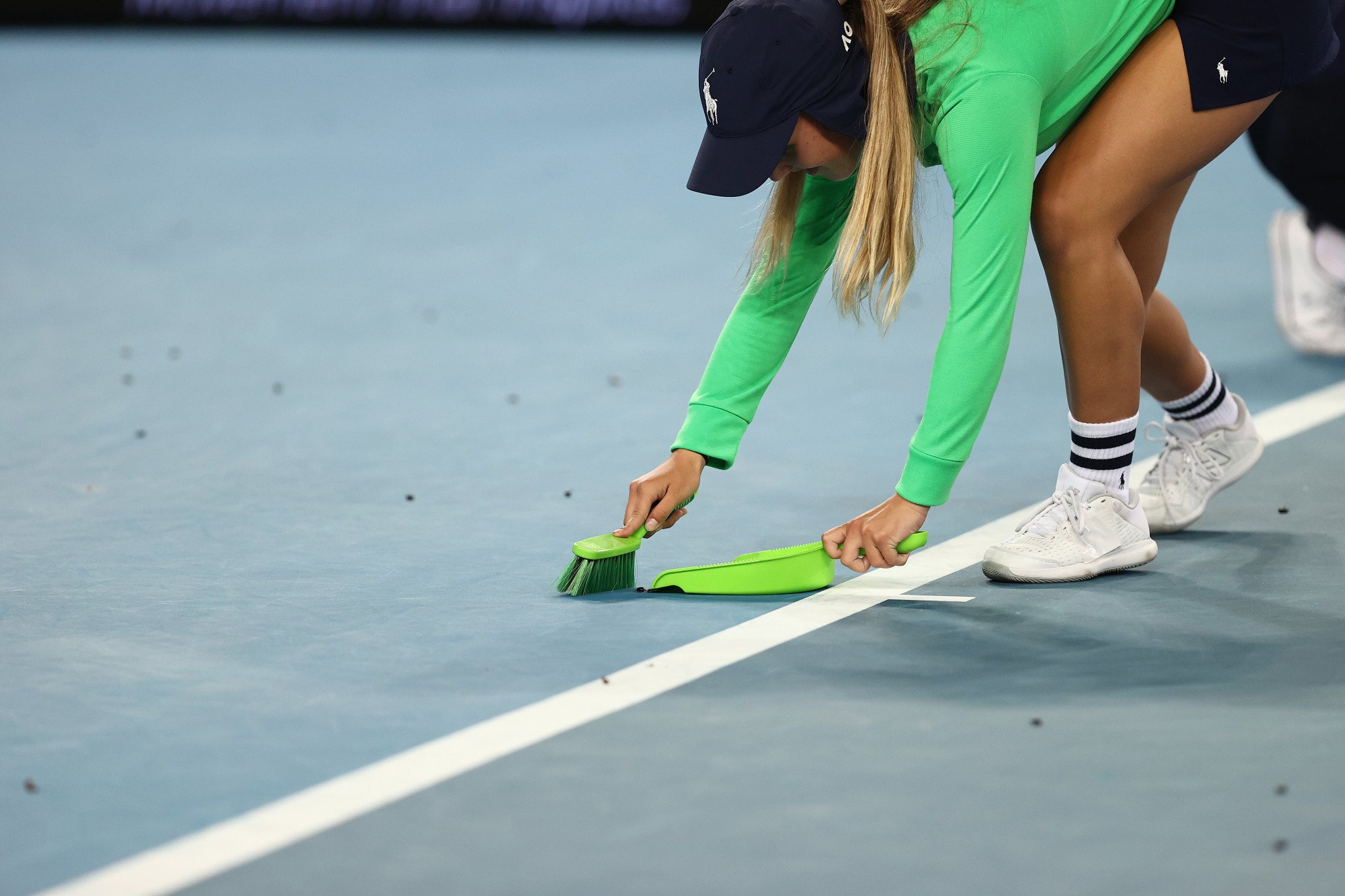 A feature of the night session at Melbourne Park was the presence of insects on court ©Getty Images