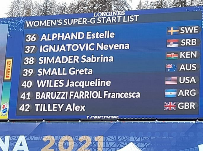 Sabrina Wanjiku Samider finished 38th at the Winter Olympics and starts 38th on the start list at the FIS Alpine World Ski Championships ©NOCK