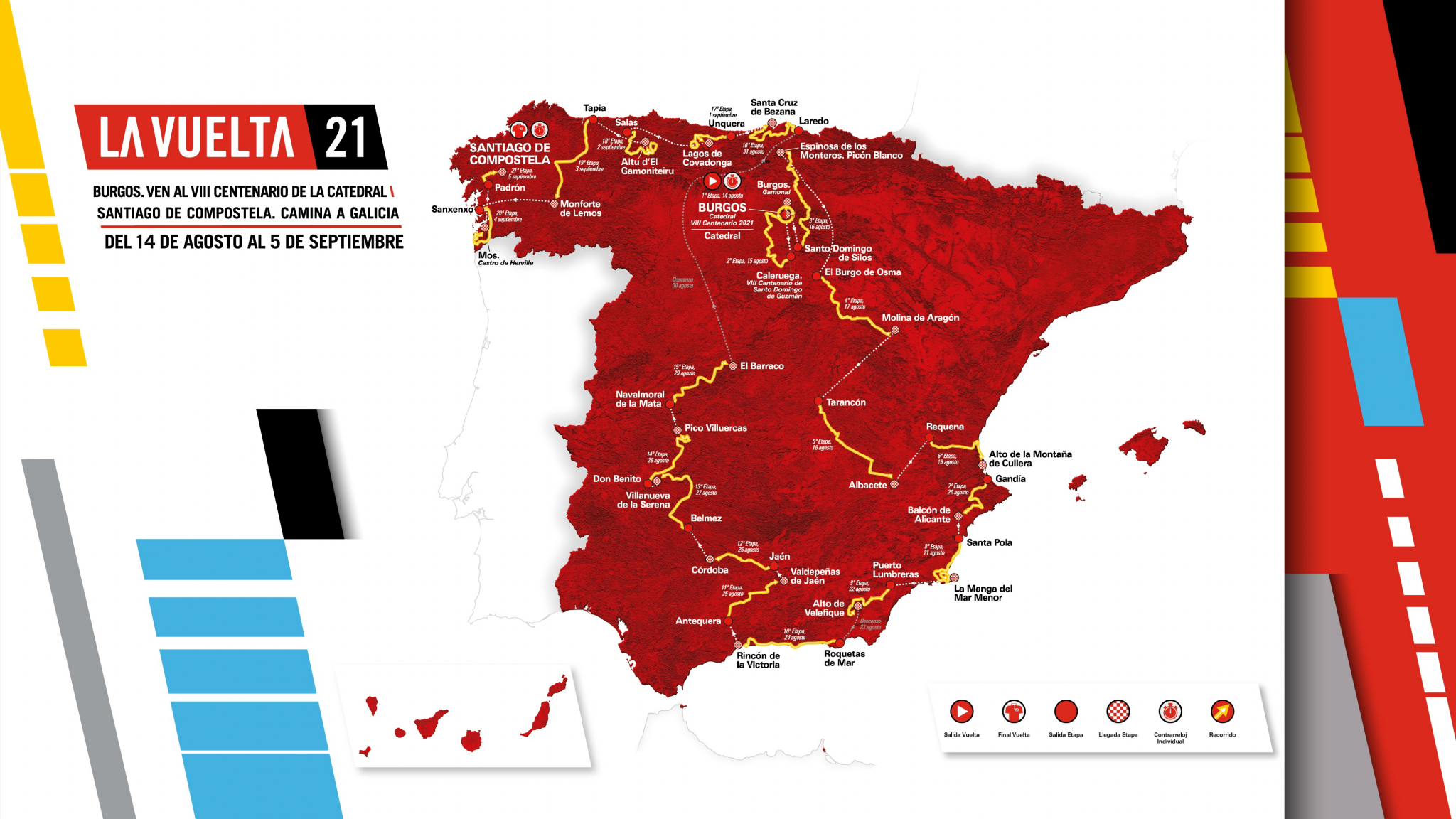 The route for the 2021 Vuelta a España has been revealed ©La Vuelta