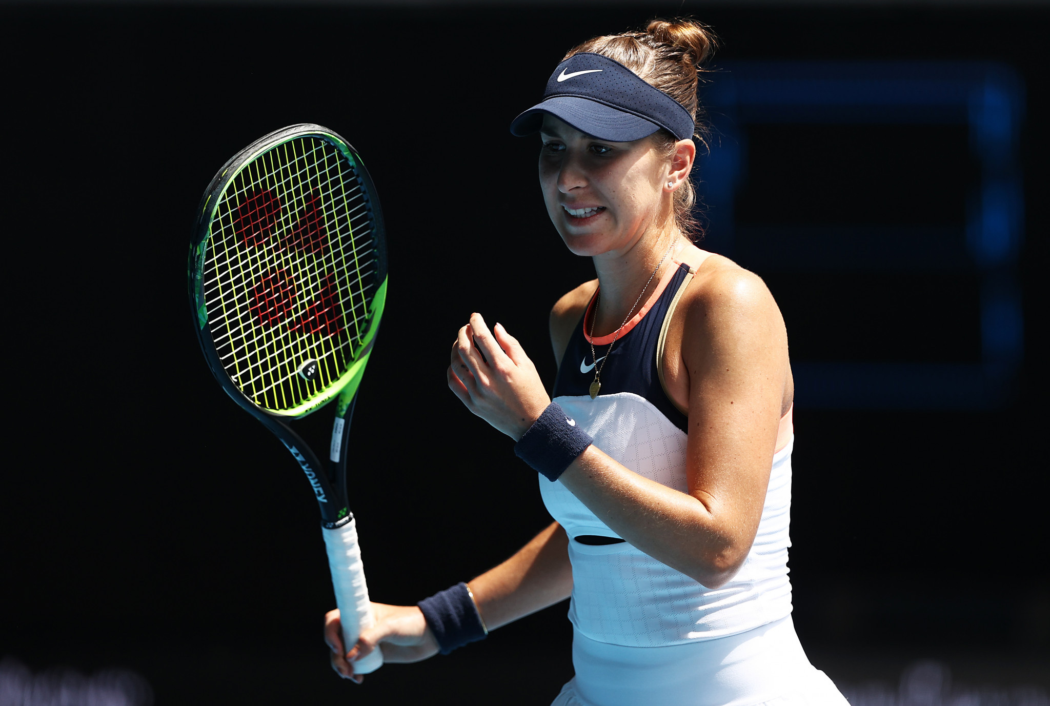 Belinda Bencic, the 12th seed, was made to work hard by Svetlana Kuznetsova for her three set victory ©Getty Images