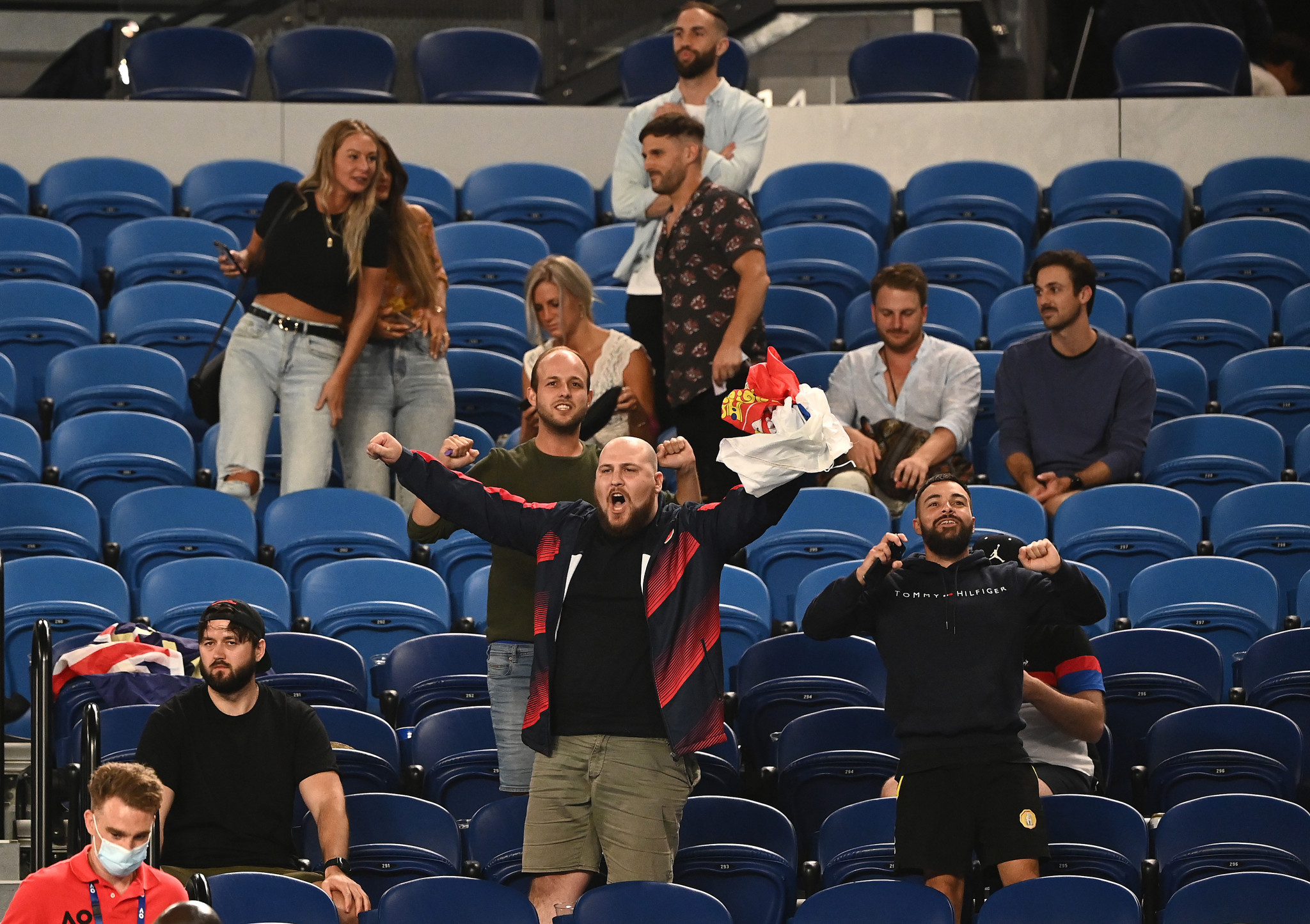 Fans were forced to leave Melbourne Park at 11.30pm local time as a result of a new lockdown in the state of Victoria, despite Novak Djokovic's match still being in progress at the time ©Getty Images