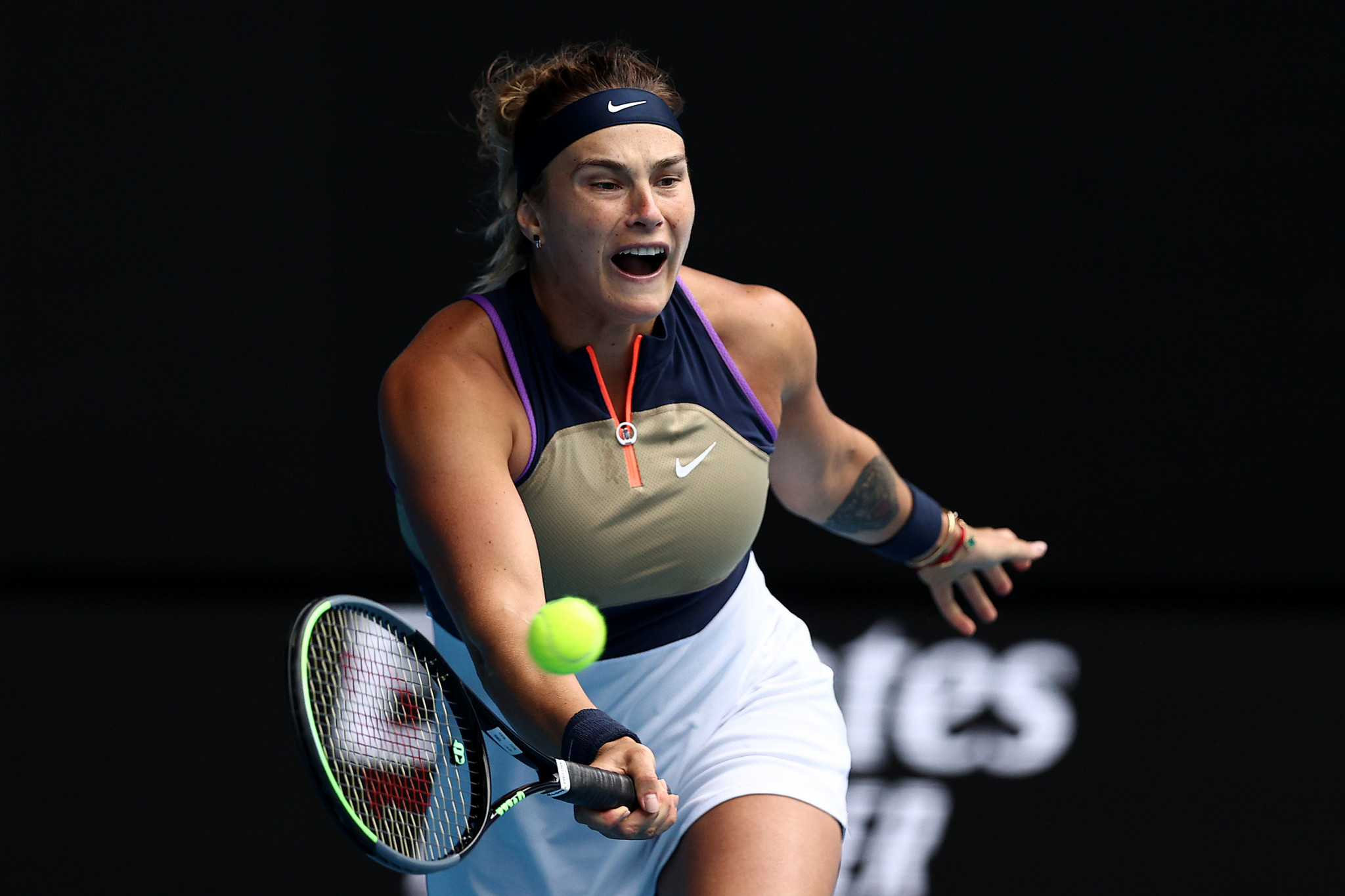 Aryna Sabalenka of Belarus continued her smooth progress at the Australian Open with another straight sets win ©Getty Images