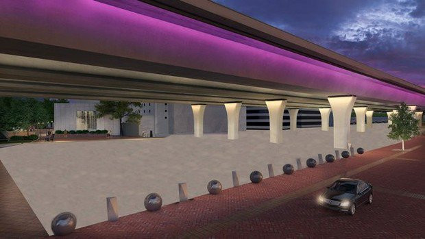 The project is planned for under interstate bridges ©ALDOT