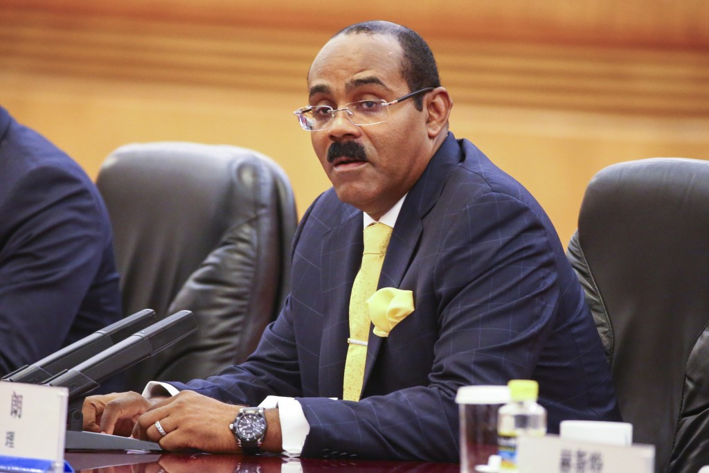 Prime Minister of Antigua and Barbuda Gaston Browne, pictured, has backed Paul Greene ©Getty Images