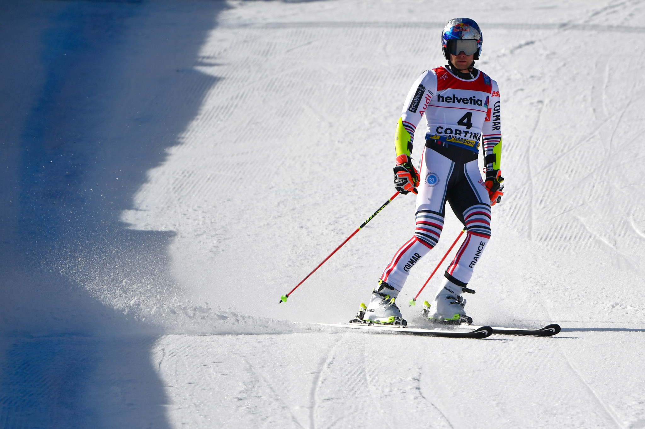 Alexis Pinturault saw his challenge ended by a fall in the second run ©Getty Images