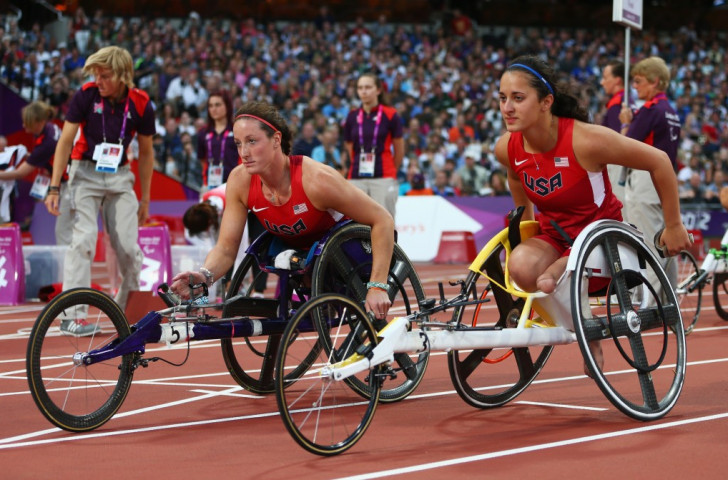 Hannah McFadden (right), the younger sister of Tatyana McFadden (left), will be aiming for gold in the women's 800m T54 event