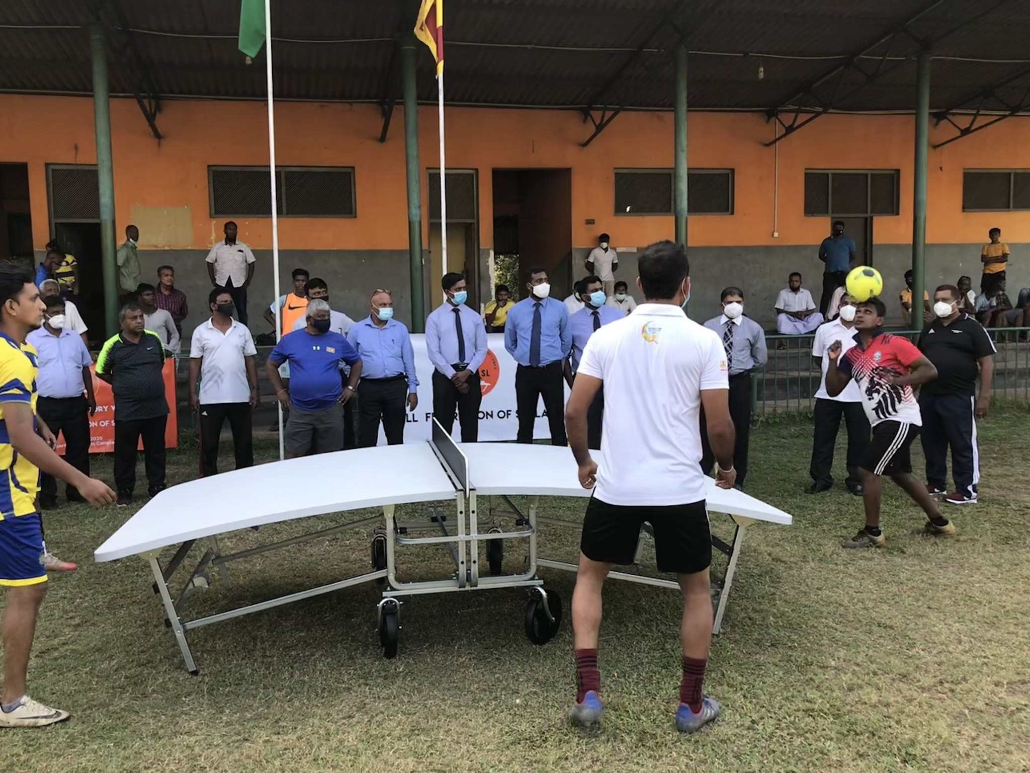 The Sri Lanka National Federation recently received 50 teqball tables ©FITEQ