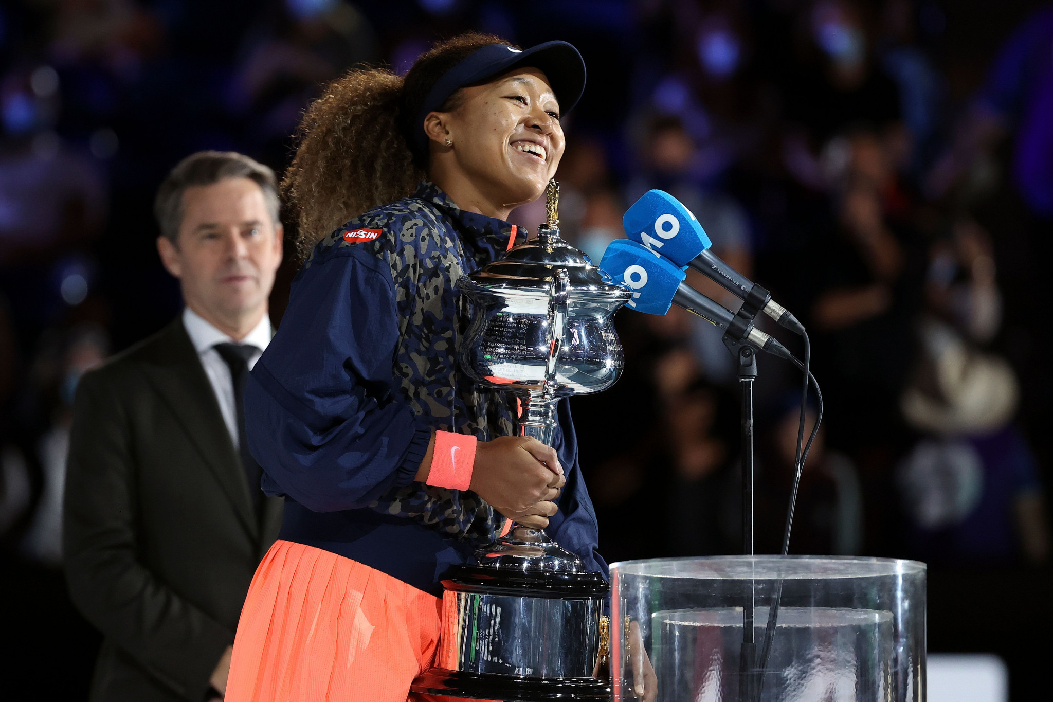 Naomi Osaka said she was thankful for the crowd after winning the US Open behind closed doors ©Getty Images
